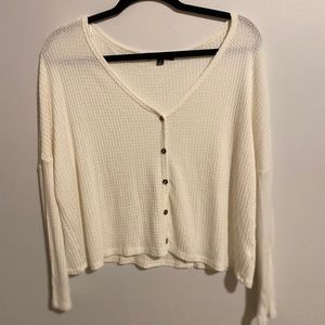 Cream, long sleeve top